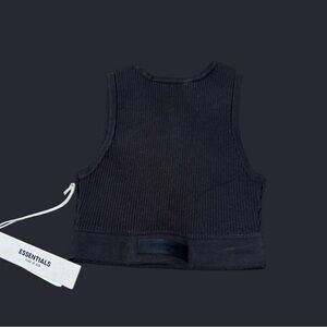 Fear of God Essentials Black Ribbed Tank Top